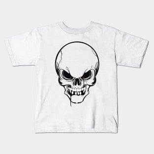 skull , dead , death , bones , skeleton , engraving , woodcut ,macabre , floral , graveyard,horror , linocut ,  skulls Kids T-Shirt